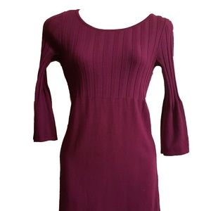 Magenta Dress with Bell Sleeves - XS Petite